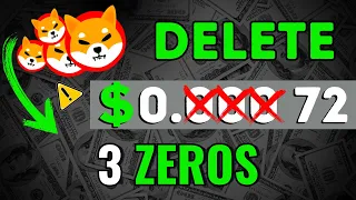 BREAKING: SHIBA INU CEO TO DELETE THREE ZEROES THIS WEEK! SHIBA INU COIN NEWS! SHIB PRICE PREDICTION