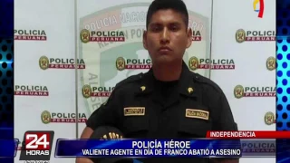 Policía héroe fue condecorado por la Dirección de la Región Policial Lima (3/2)