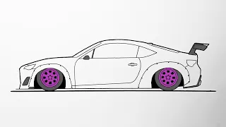 How To Draw A Toyota GT86