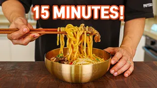This 15 Minute Korean Noodle Soup Will Change Your LIFE! Doenjang Kalguksu