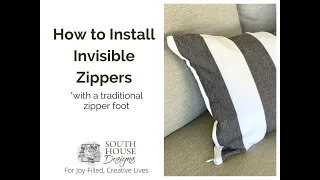 The Easiest Throw Pillows With Invisible Zippers -- From a Table Runner!