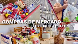 COMPRAS DE MERCADO 🛒 | compras da semana no atacadista, organizando e quanto gastamos💰 | Laís Duo✨