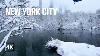 New York City 🗽 Winter Walk - Central Park with Snow [Jan. 2022]