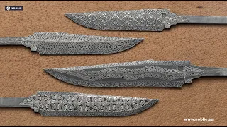 Mosaic Damascus blades, New patterns 2022
