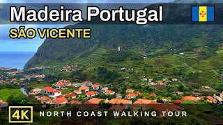 Madeira 4K - Walking Tour in São Vicente | Most Beautiful Place in Madeira Island, Portugal