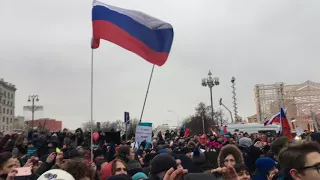 Акция "Забастовка избирателей" в Москве 28 января 2018