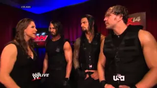 Stephanie, Kane, & The Shield Backstage