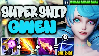 GWEN, BUT MY Q SNIPS THROUGH YOUR ENTIRE HEALTHBAR! (I'M ADDICTED TO THIS BUILD)