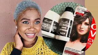 How I bleach and dye my hair grey/silver grey at home (short hair) | South African YouTuber