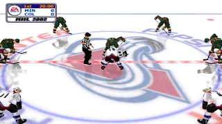 NHL 2002 Gameplay Colorado Avalanche vs Minnesota Wild