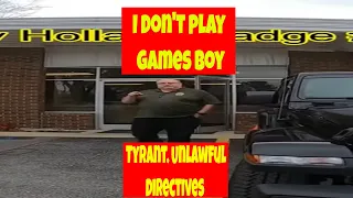 🔵🔴I don't play games boy! Tyrant with Unlawful Directives (shorts) 1st Amendment Audit Fail🔵🔴