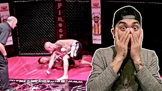 Reacting to my FIRST MMA CAGE FIGHT!!!
