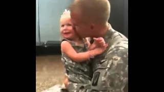 U S  Army Blackhawk Pilot Surprises Daughter at Airport