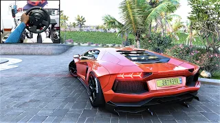 Lamborghini Aventador - Forza Horizon 5 | Thrustmaster TX Steering Wheel Gameplay