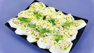 ЗАКУСОЧНЫЙ РУЛЕТ из лаваша с курицей