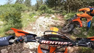 Hard Enduro Kiryat Atta KTM 300 EXC vs KTM 250 TPI הארד אנדורו יער קריית אתא 🇮🇱