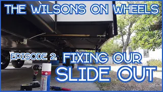 Ep2: Fixing Our Slide Out?!? - 2019 Jayco White Hawk | RV Repair & Maintenance | Full Time RV Family