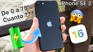 iOS 16 EN IPHONE SE 2020 | CARGA SÚPER RÁPIDA ⚡️| PRUEBA BATERIA DE 0 A 100% 🥶