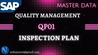 SAP QM | INSPECTION PLAN | TCODE: QP01 | QM Master Data | SAP Quality Management #sapqm