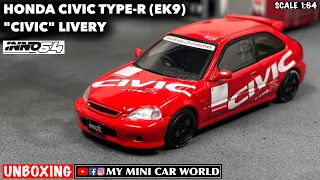 『MY MINI CAR WORLD』UNBOXING INNO64 1/64 HONDA CIVIC TYPE-R (EK9) “CIVIC” LIVERY