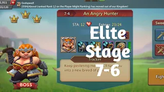 Lords mobile Elite stage 7-6 f2p|An angry hunter Elite stage 7-6
