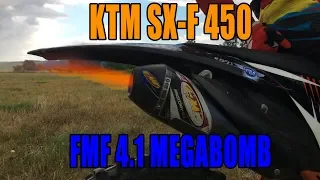 KTM SX-F 450 - FMF 4.1 Megabomb 🔥 FLAMES 🔥 Exhaust SOUND!