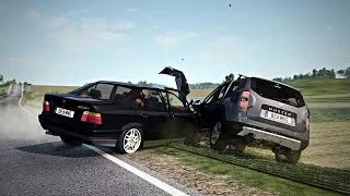 BeamNG Drive - Dangerous Overtaking Crashes #4