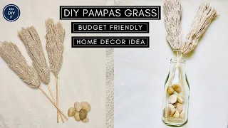 Easy DIY String Pampas Grass Under Rs. 50/- | Home/ Room Decor Idea | Budget Friendly | Boho Decor