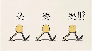 12FPS VS 24FPS VS 48FPS Walk cycle /Blender Grease pencil/ 2D animation