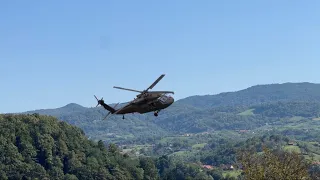 UH 60 Black Hawk Croatian Airforce Low Pass