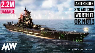 JS YAMATO AEGIS - After buff 37k artcoin, worth it?1 vs 3 can I handle!! - Modern Warships