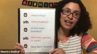 Teacher-Student Greeting in Spanish - Classroom Greeting.