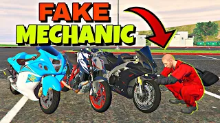 I become a FAKE MECHANIC to Steal SUPER BIKES in GTA 5 RP