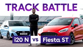 What's FASTER? Hyundai i20 N vs Ford Fiesta ST on track! | 4K