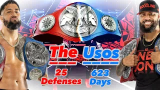 All The Usos Undisputed WWE Tag Team Championship Defenses (623 Days & 25 Defenses)