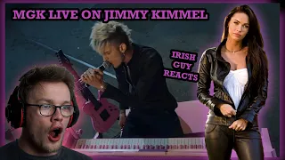 IRISH GUY REACTS to Machine Gun Kelly - drunk face/all I know/bloody valentine (Jimmy Kimmel Live