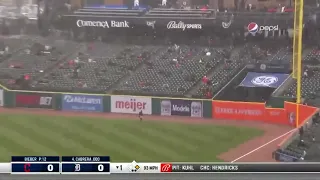 Miguel Cabrera smashes a home run in a snow storm