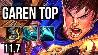 GAREN vs RENEKTON (TOP) | 2.2M mastery, 6 solo kills, 700+ games, Legendary | KR Master | v11.7