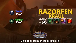 Razorfen Kraul +66 - Tank & Healer POV - Project Ascension Season 9