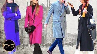 What are People wearing in Italy during winter - Street Style from Milan