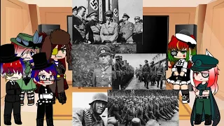 Past Countryhumans react to each other during ww2 part 2 N@zi Germany