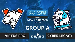 CS:GO - Virtus.pro vs. Cyber Legacy [Inferno] Map 1 - IEM New York 2020 - Group A - CIS