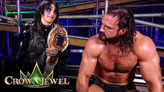 Rhea Ripley shrugs at Drew McIntyre: WWE Crown Jewel 2023 highlights