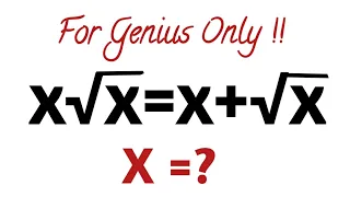 A Nice Radical Equation Problem | Only for the Genius | Solve for x ?@ShittuMathematicsClass01