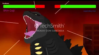 Godzilla Vs Shin Godzilla With Healthbars BY @DinoManiaYT  (READ THE DESCRIPTION)