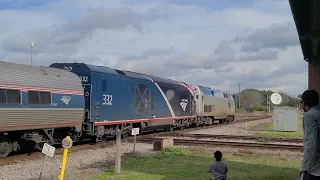 Amtrak 91 with an ALC-42 trailing at Plant City FL.
