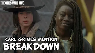 The Walking Dead: The Ones Who Live 'Carl Grimes Mention & Michonne's Phone Drawing Of RJ' Breakdown