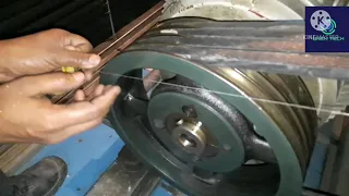 AHU motor pully & blower pully alignment