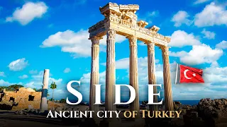 Side, Turkey - antiquity of the city, beaches, hotels, side streets, history of the Greek city