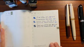 Comparing Blue Fountain Pen Inks